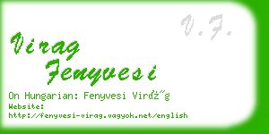 virag fenyvesi business card